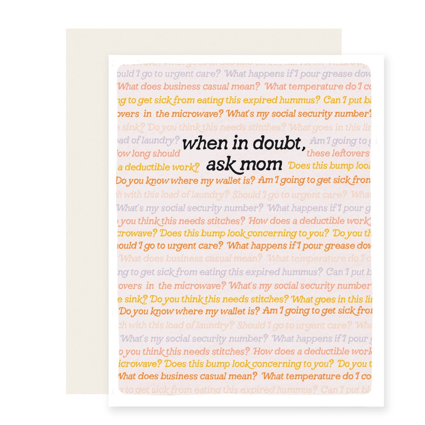 When in Doubt Card