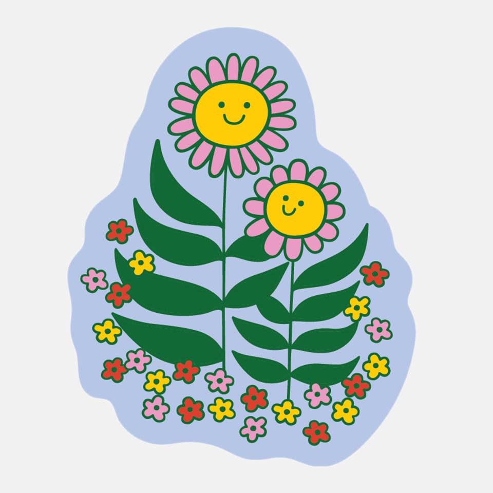 Happy Flowers Sticker