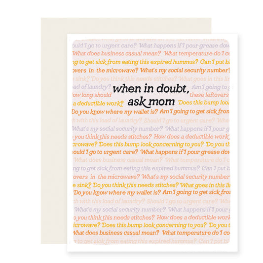 When in Doubt Card