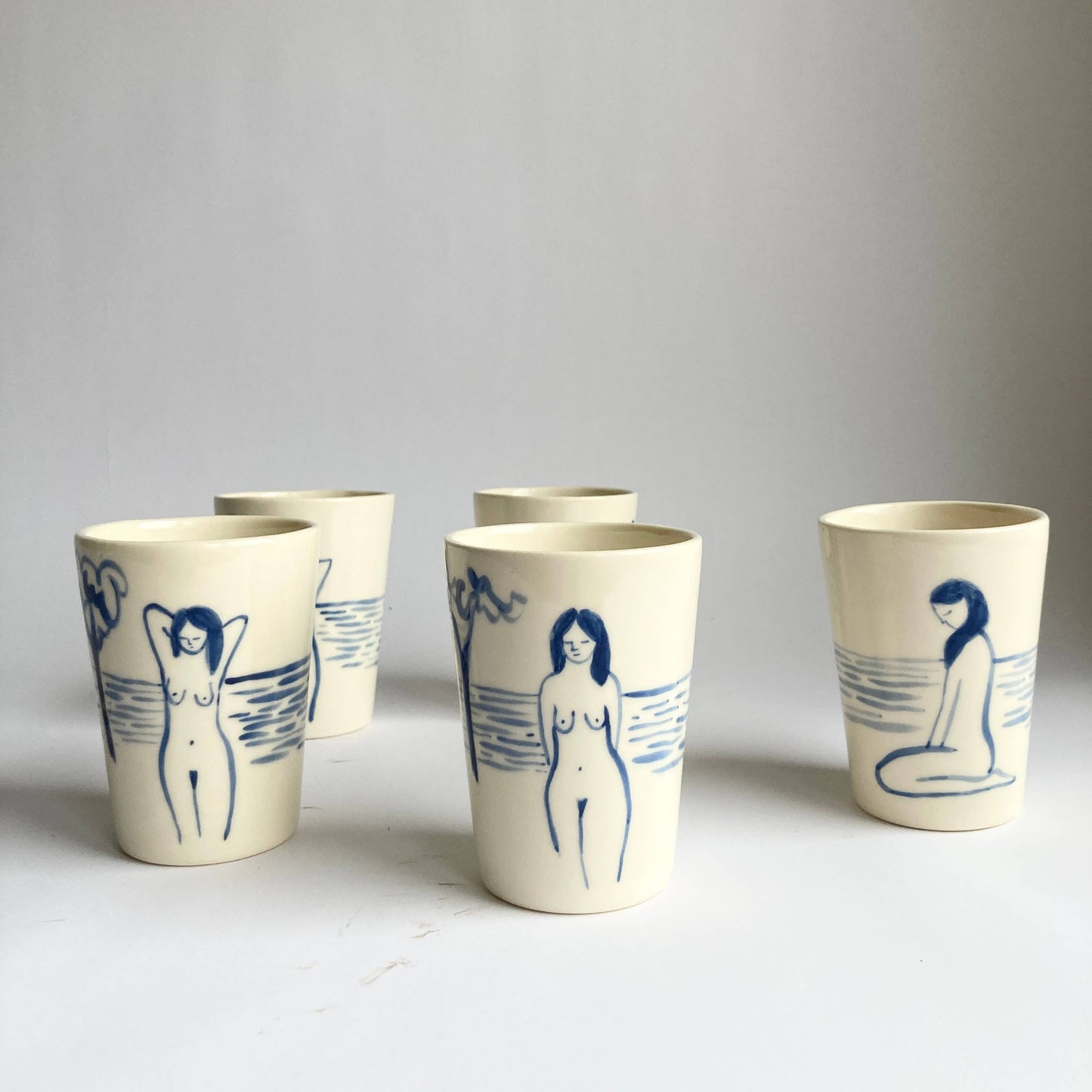 Hand painted MATISSE Ceramic Cup