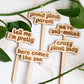 Retro Funny Wooden Plant Markers - Congrats!