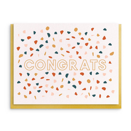 Congrats Terrazzo Card