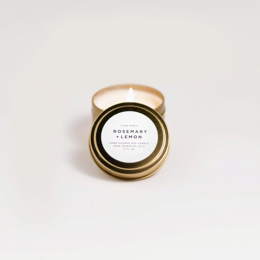 Slow North Candle - Rosemary + Lemon