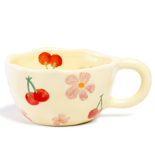 Cherry Flower Ceramic Mug