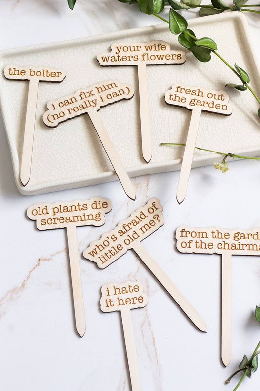 The Tortured Poets Department Plant Markers - All's fair in love and gardening