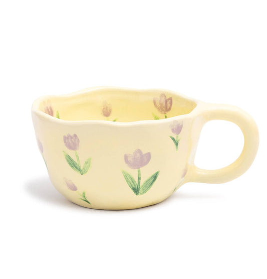 Purple Tulip Ceramic Mug