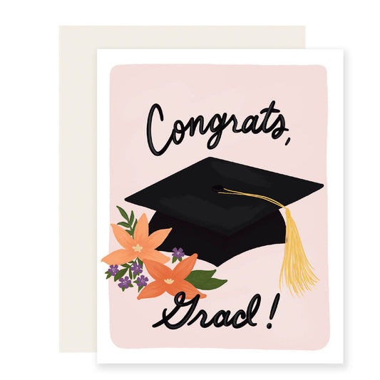 Floral Grad Card