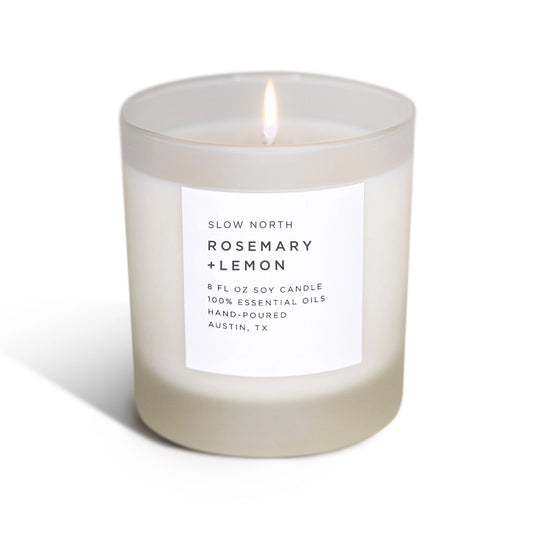 Slow North Candle - Rosemary + Lemon