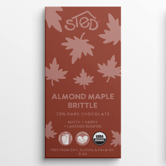 Sted Mini Almond Maple Brittle Chocolate Bar