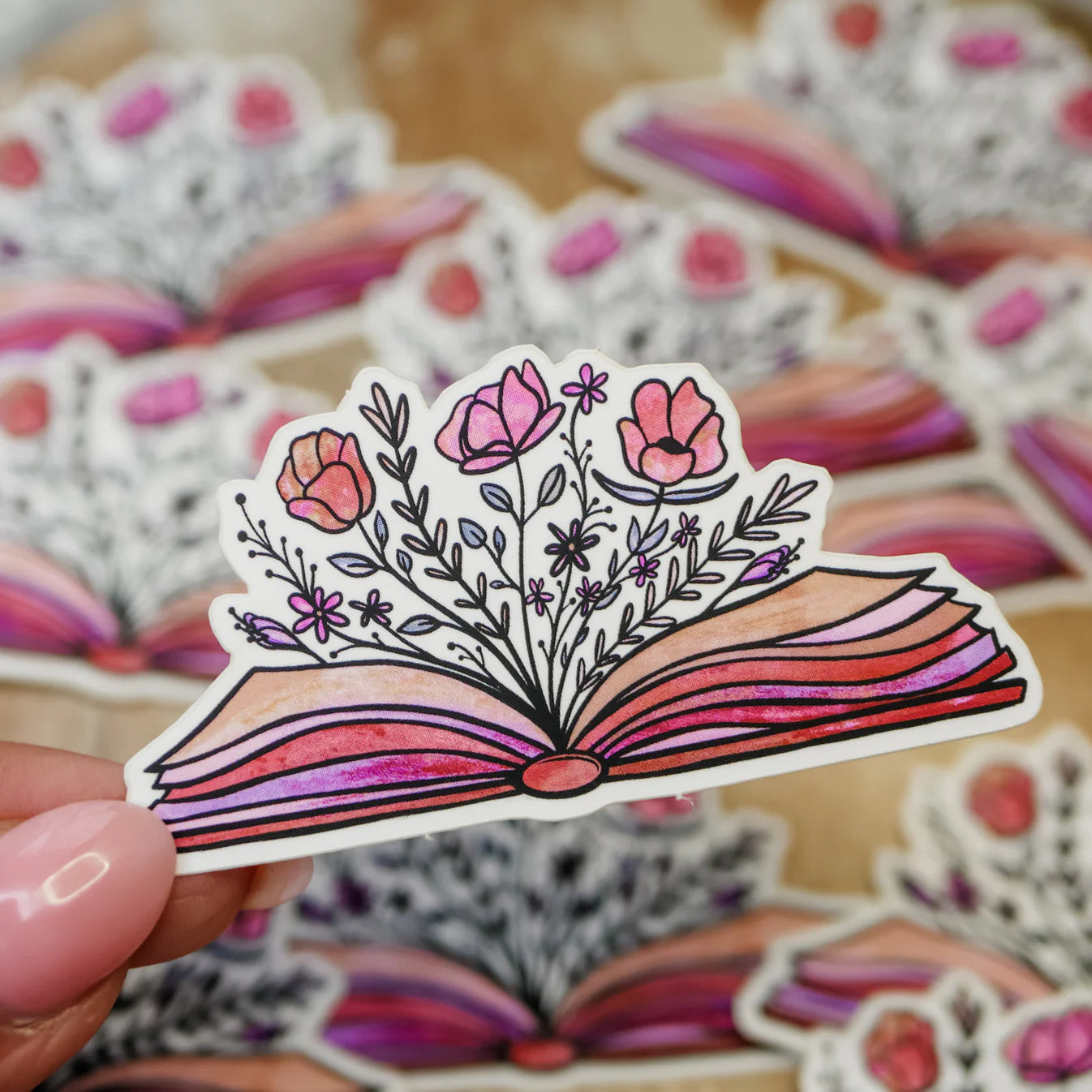 Blooming Book Sticker