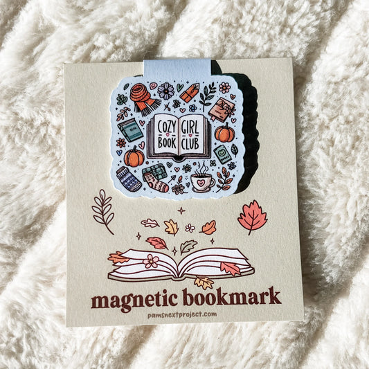 Cozy Girl Book Club Magnetic Bookmark