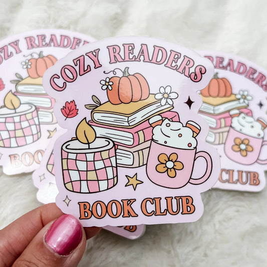 Cozy Readers Book Club Sticker