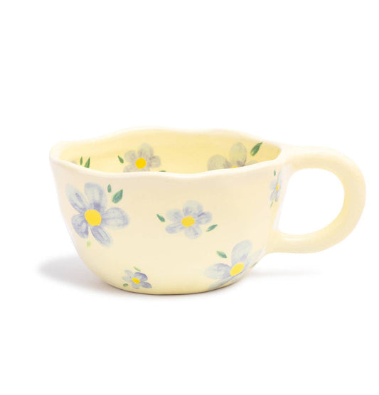 Blue Flower Ceramic Mug
