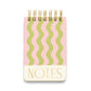 Twin Wire Chunky Notepad - Wavy Stripes