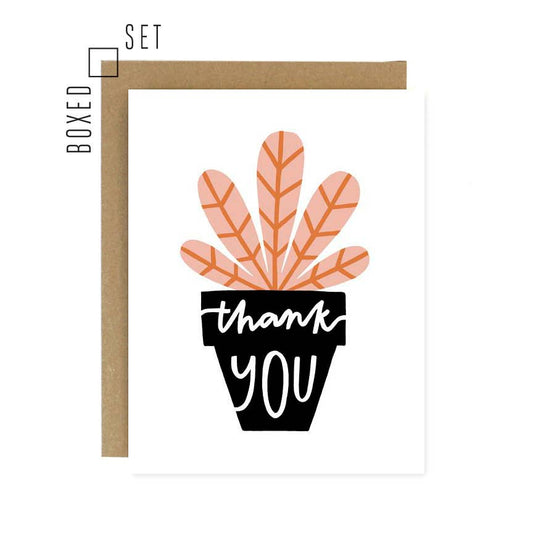 Thank You Potted Plant - Boxed Card Set of 6