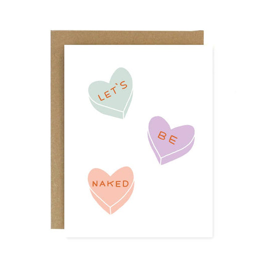 Let's Be Naked Hearts Card