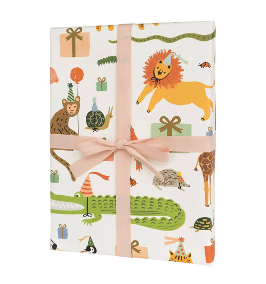 Roll of 3 Party Animals Wrapping Sheets