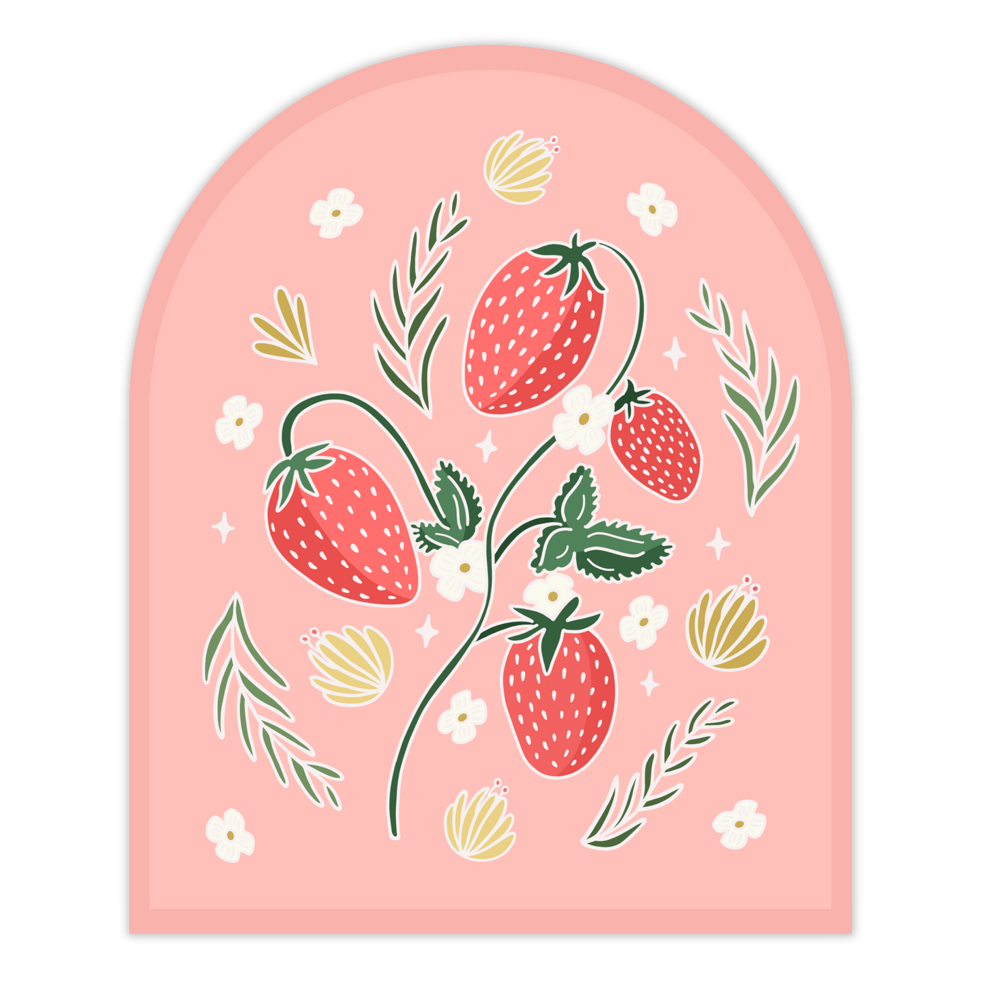 Strawberry Vine Sticker