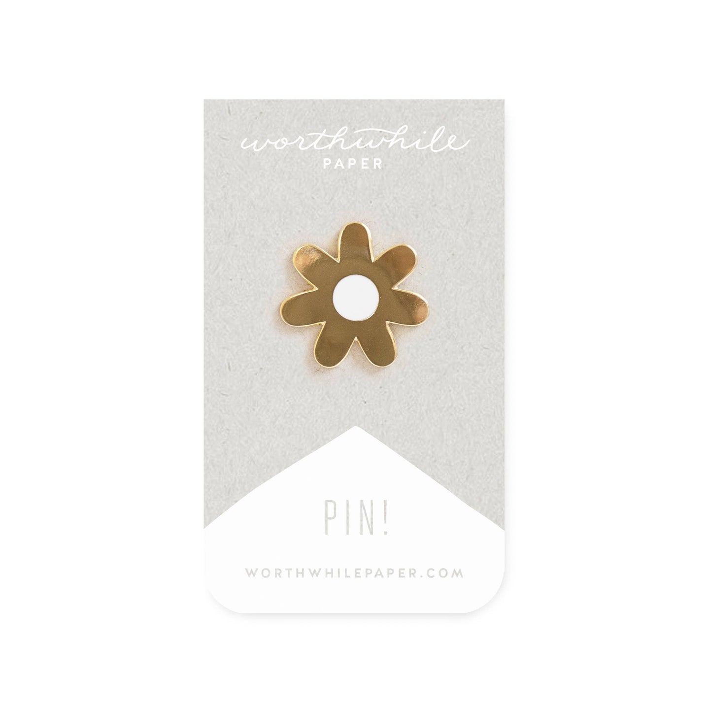 Minimal Daisy Enamel Pin