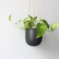 Matte Black Hanging Planter Pot